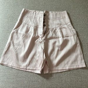 Forever New Vintage Light Pink Silk Like Shorts in Small High Waist